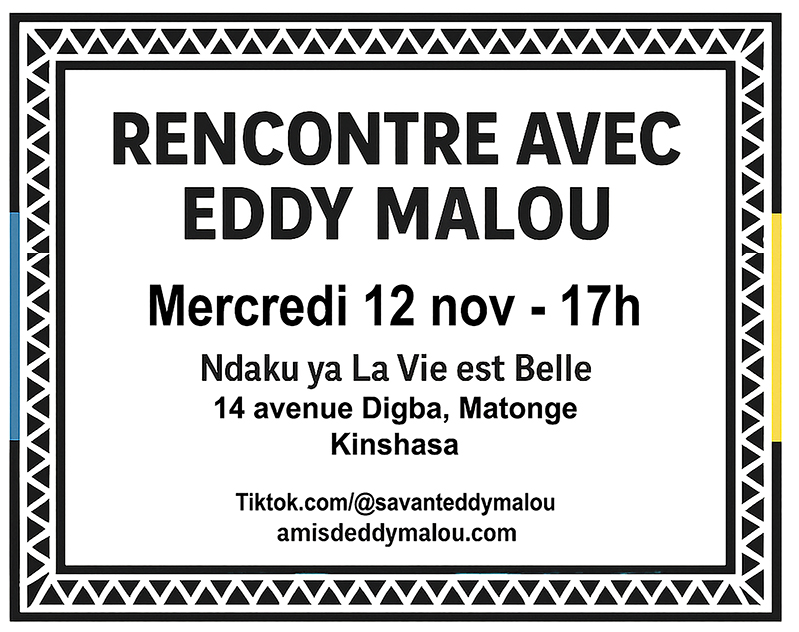 Eddy Malou au Centre culturel Ndaku ya la vie est belle