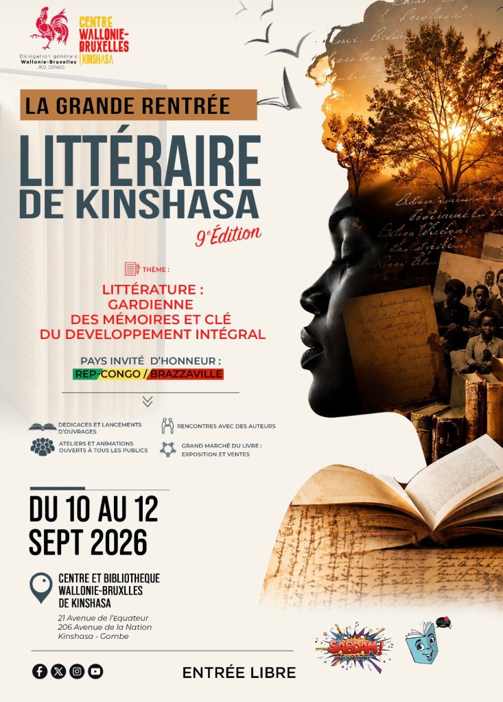 9e édition de la Grande rentrée littéraire du Centre Wallonie Bruxelles de Kinshasa